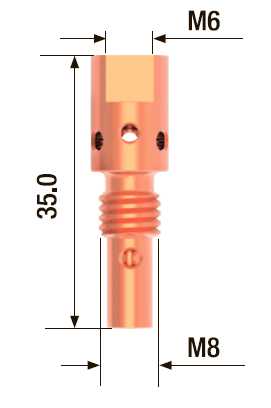 Fubag Адаптер контактного наконечника M8*36 мм (5 шт.) FB.TA.M8.36 MAG фото, изображение