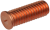 Резьбовая приварная шпилька омедненная сталь М4 х 35 (1000шт) Материалы для Конденсаторных установок фото, изображение
